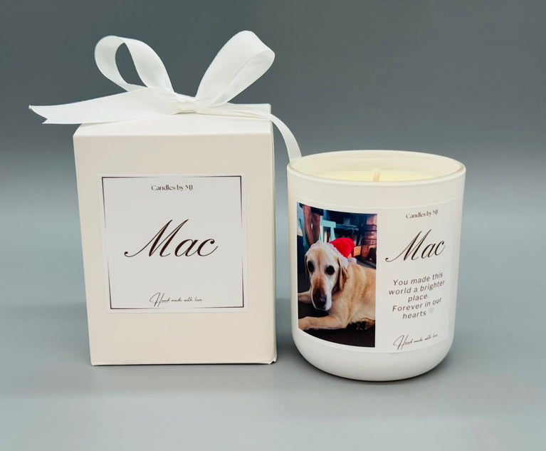 Pet Memorial Candle with photo