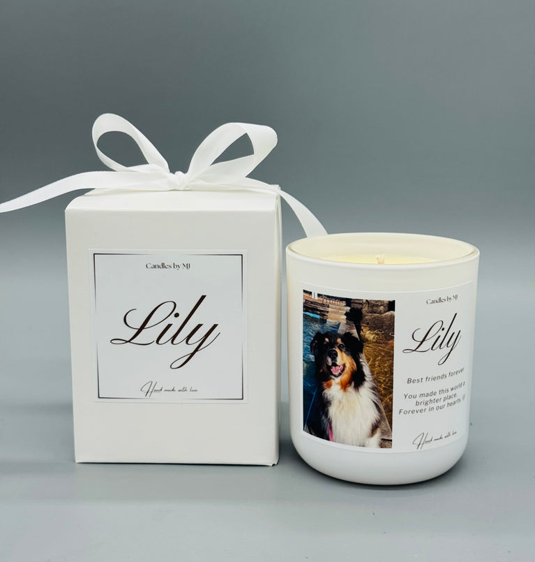Pet Memorial Candle with photo