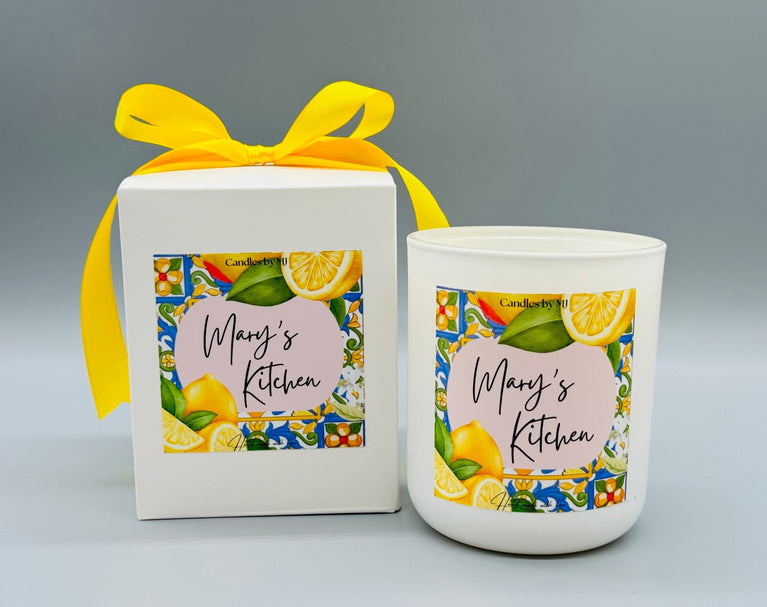Personalised Kitchen Decor Candle and Custom Fruit Soy Candle - Candles by MJ