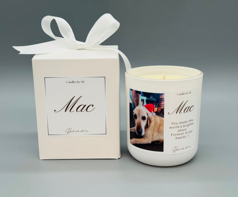 Personalised Pet Memorial Candle with Photo - Candles by MJ