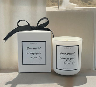 CUSTOM MESSAGE CANDLE - YOUR SPECIAL MESSAGE