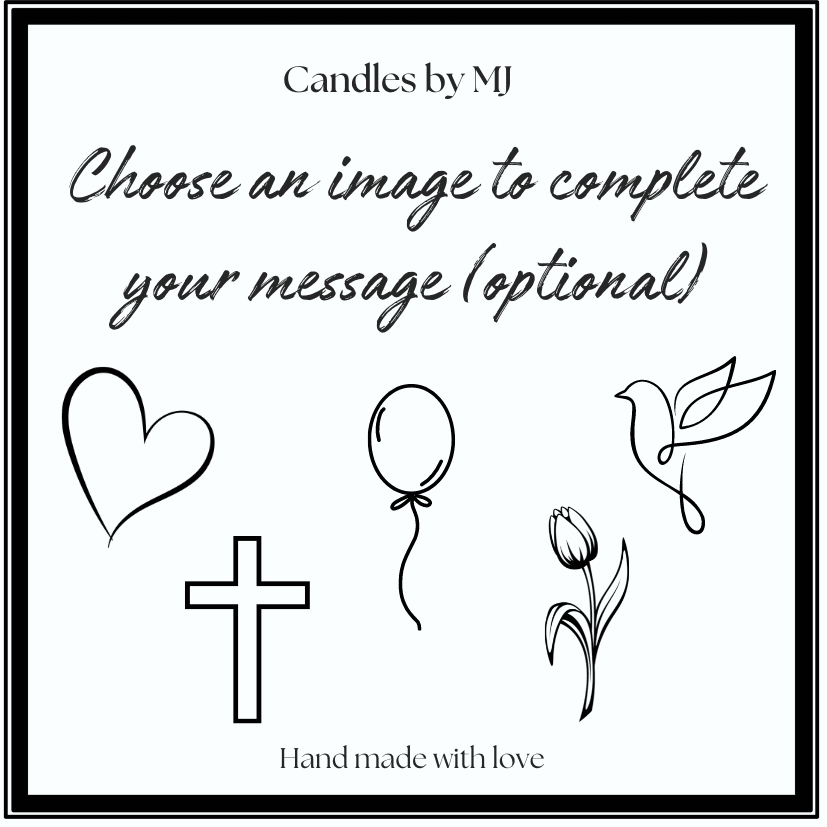 Personalised Custom Message Candle with Your Special Message - Candles by MJ