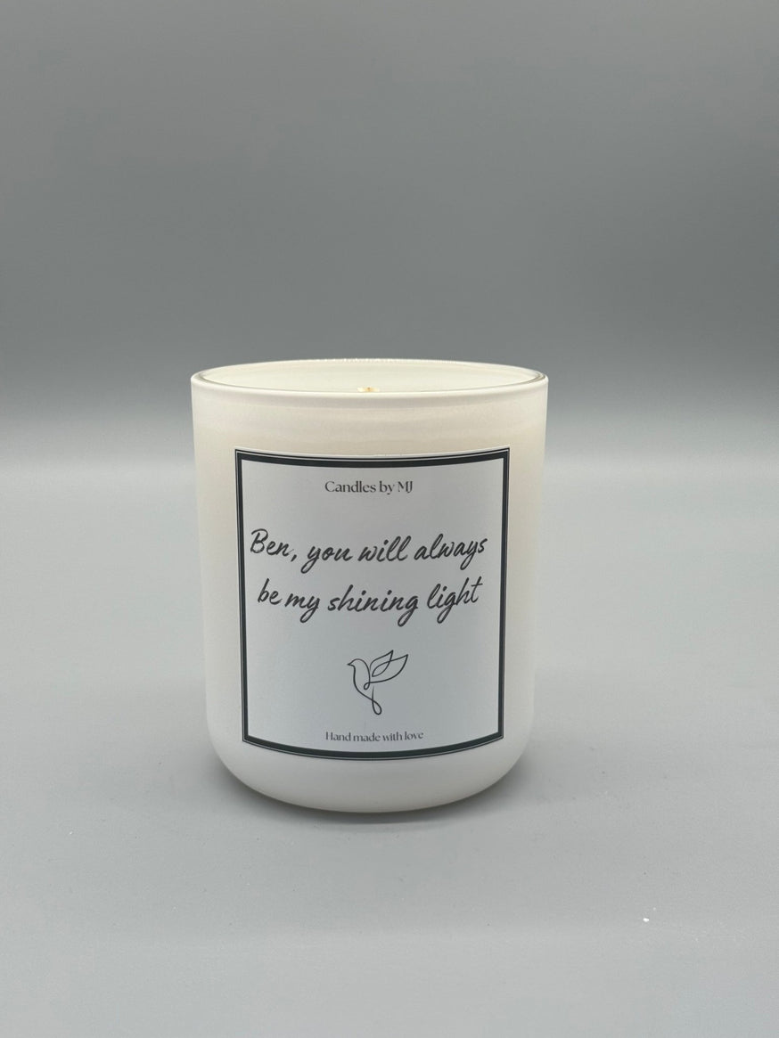 Personalised Custom Message Candle with Your Special Message - Candles by MJ
