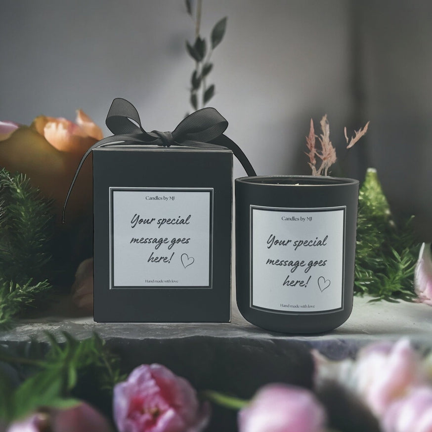 Personalised Custom Message Candle with Your Special Message - Candles by MJ