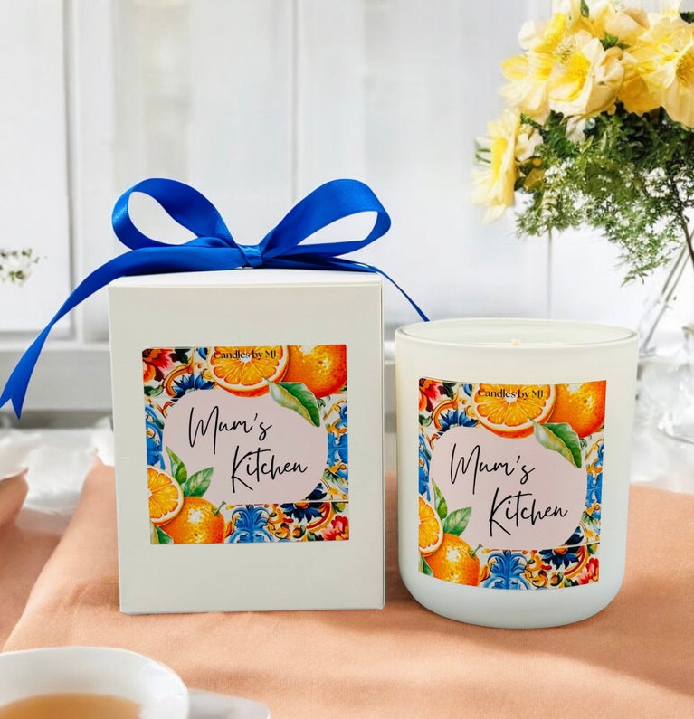 Personalised Kitchen Decor Candle and Custom Fruit Soy Candle - Candles by MJ