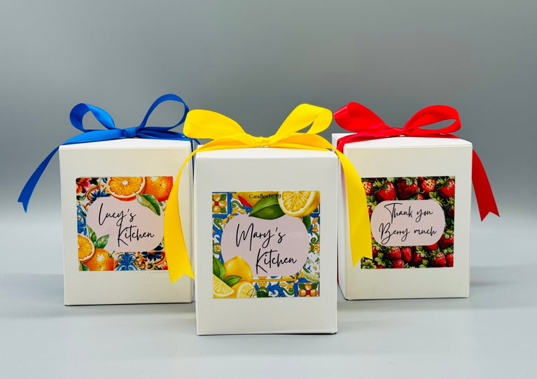 Personalised Kitchen Decor Candle and Custom Fruit Soy Candle - Candles by MJ