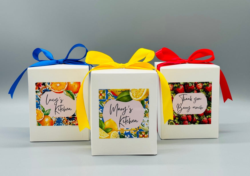 Personalised Kitchen Decor Candle and Custom Fruit Soy Candle - Candles by MJ