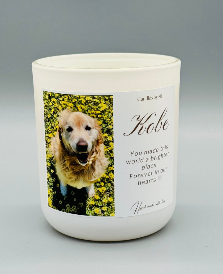 Personalised Pet Memorial Candle with Photo - Candles by MJ