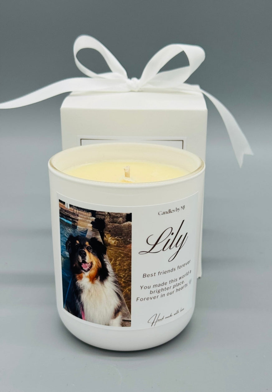 Personalised Pet Memorial Candle with Photo - Candles by MJ