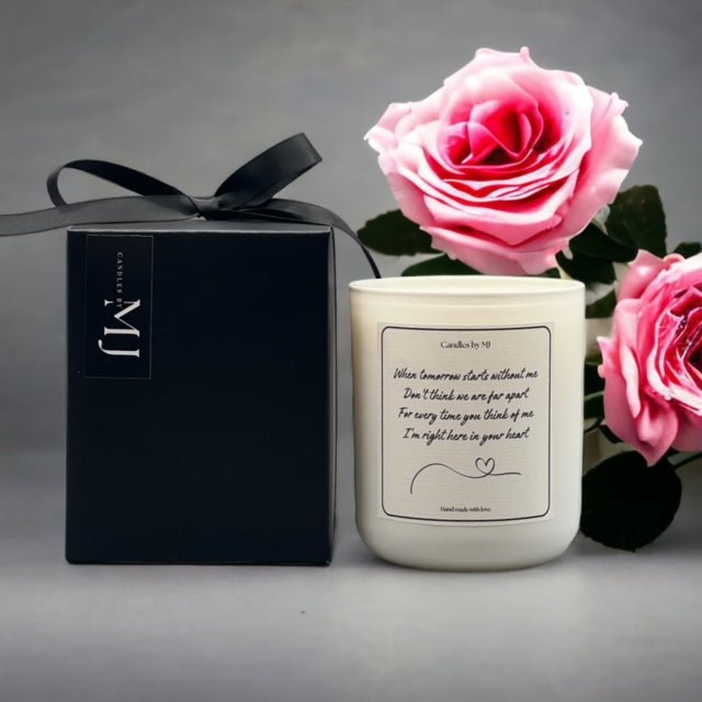 Personalised Sympathy Candle - Your Own Words Memorial Gift - Candles by MJ