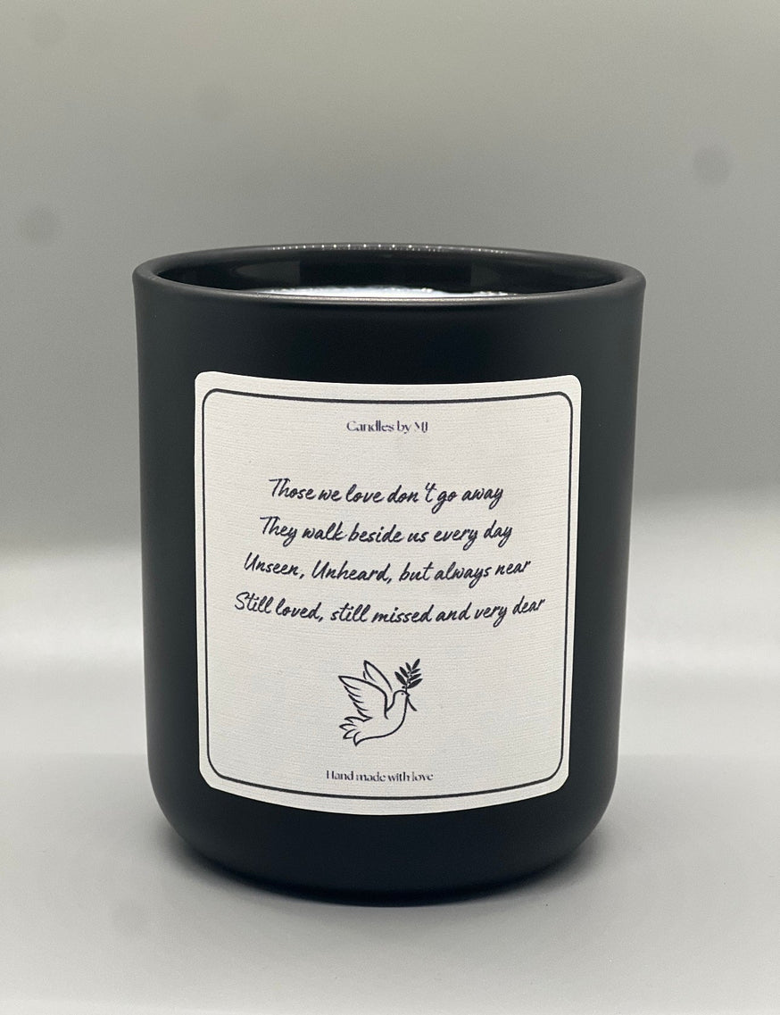 Personalised Sympathy Candle - Your Own Words Memorial Gift - Candles by MJ