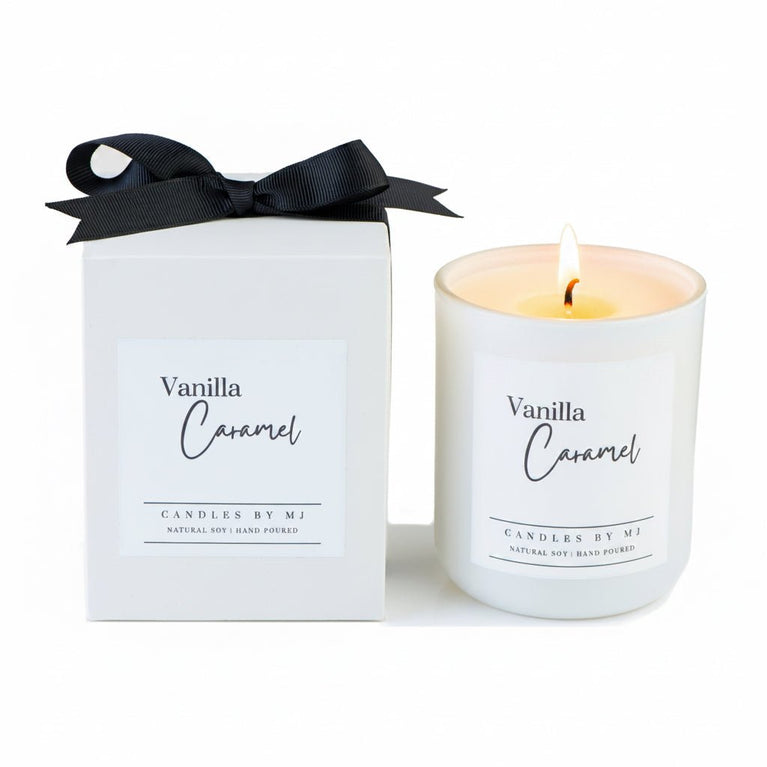 Vanilla Caramel Soy Candle - Candles by MJ